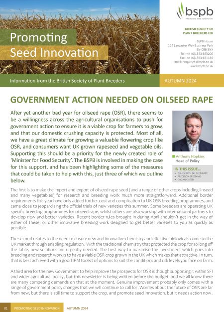 Promoting Seed Innovation Autumn 2024